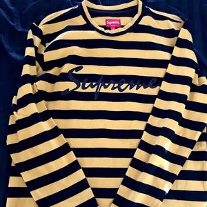 Supreme Gold and Black Long Sleeved Tshirt